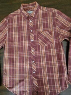 Canterbury of New Zealand Plaid Button Down Shirt Long Sleeve Size L Vintage Y2K